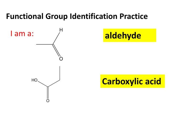 functional group identification practice n.w