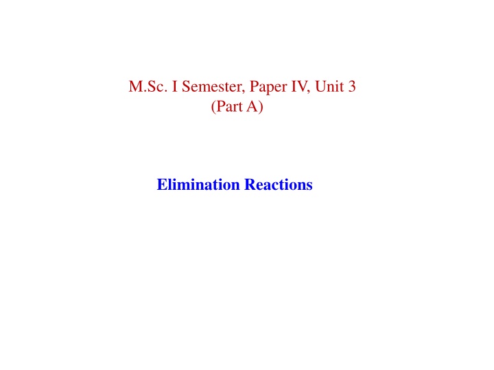 m sc i semester paper iv unit 3 part a n.w