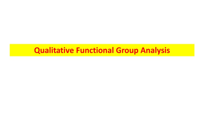 qualitative functional group analysis n.w