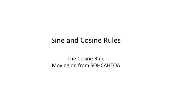 sine and cosine rules n.w