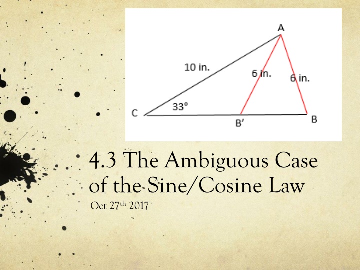 4 3 the ambiguous case of the sine cosine n.w