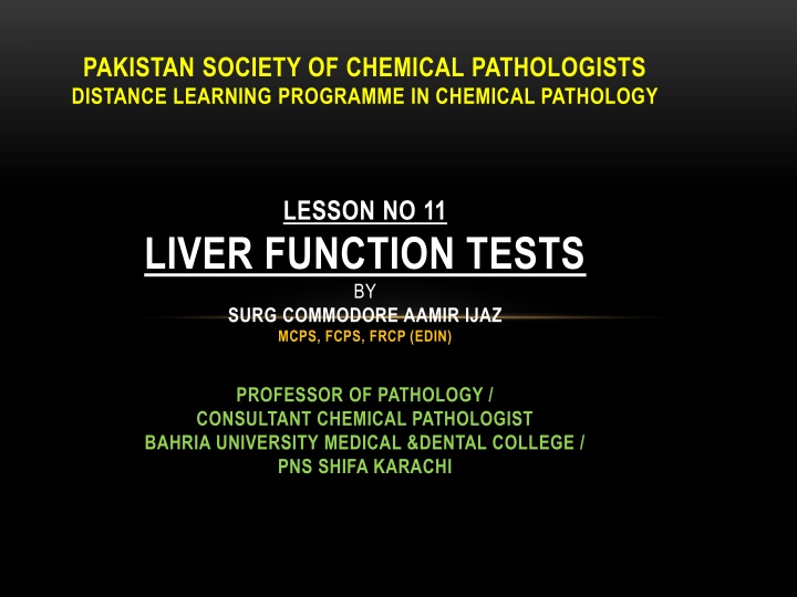 pakistan society of chemical pathologists n.w