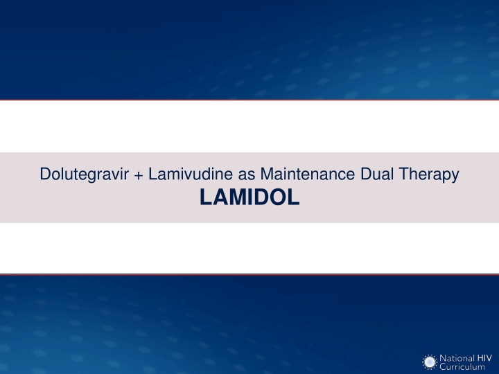 dolutegravir lamivudine as maintenance dual n.w