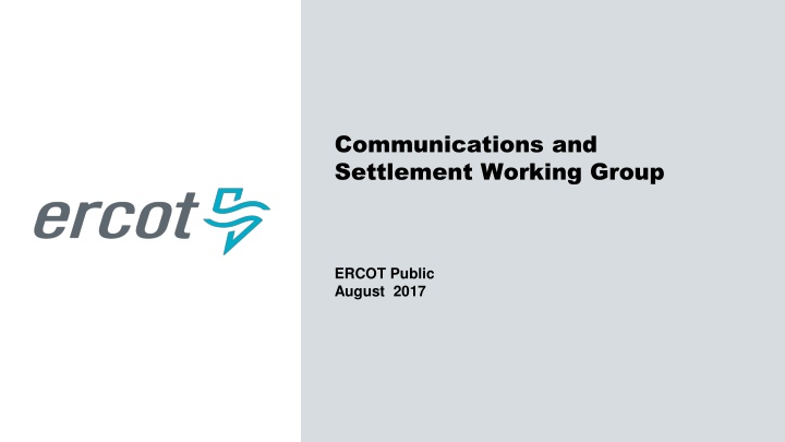 communications and settlement working group n.w