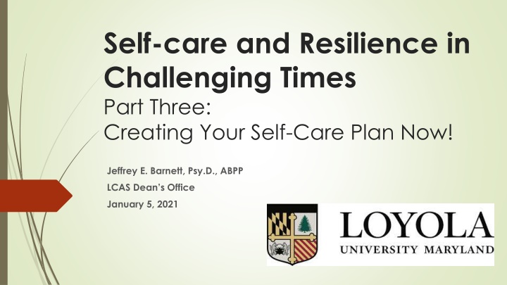 self care and resilience in challenging times n.w