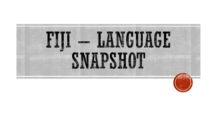 fiji language snapshot n.w