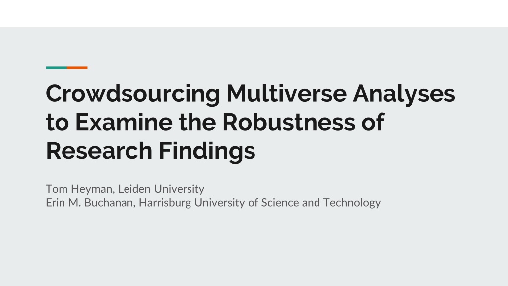 crowdsourcing multiverse analyses to examine n.w