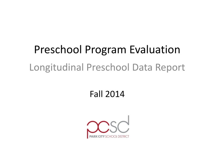 preschool program evaluation n.w