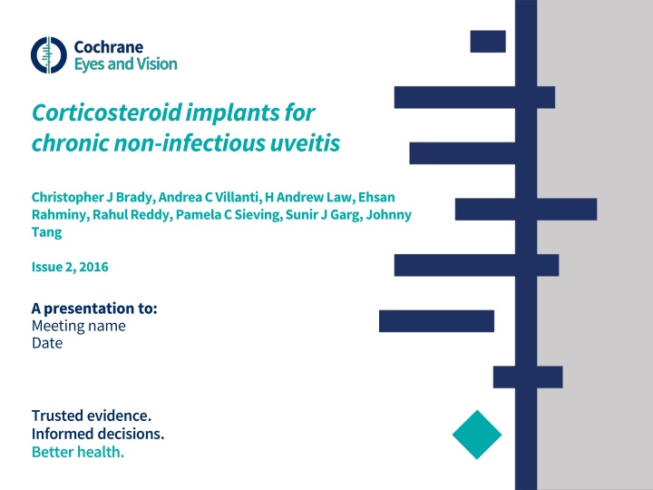 corticosteroid implants for chronic n.w