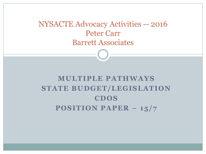 nysacte advocacy activities 2016 peter carr n.w