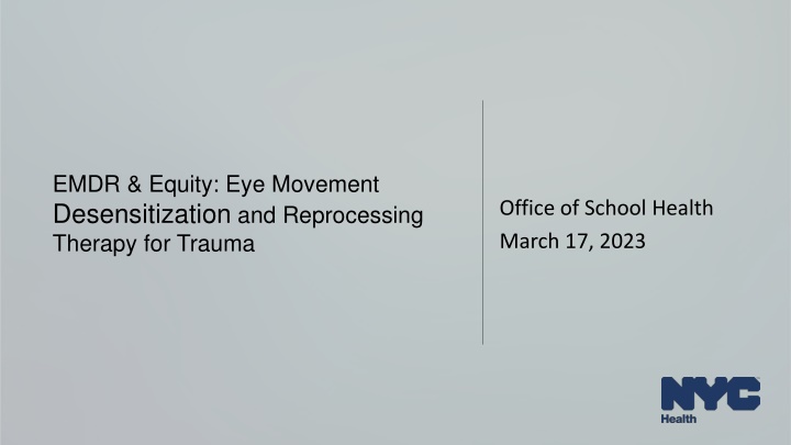 emdr equity eye movement desensitization n.w