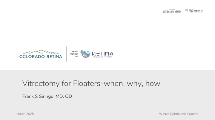 vitrectomy for floaters when why how n.w