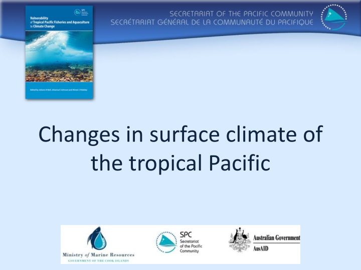 changes in surface climate of the tropical pacific n.w