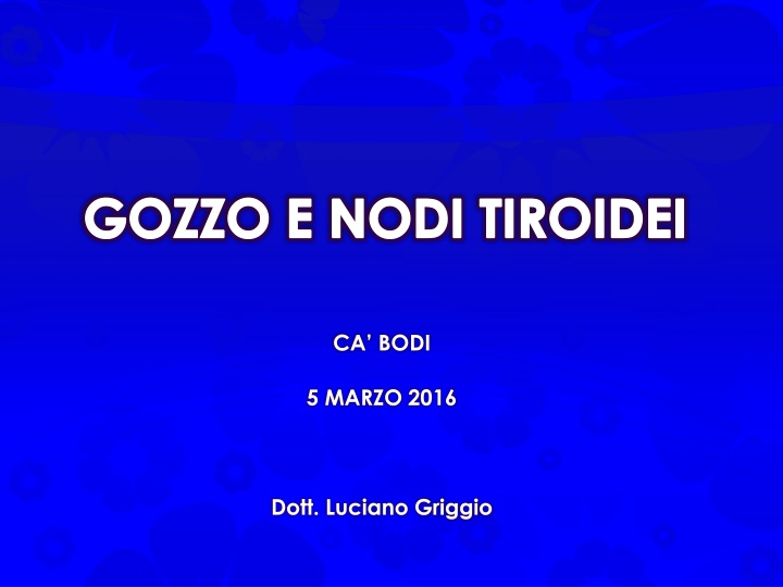 gozzo e nodi tiroidei n.w