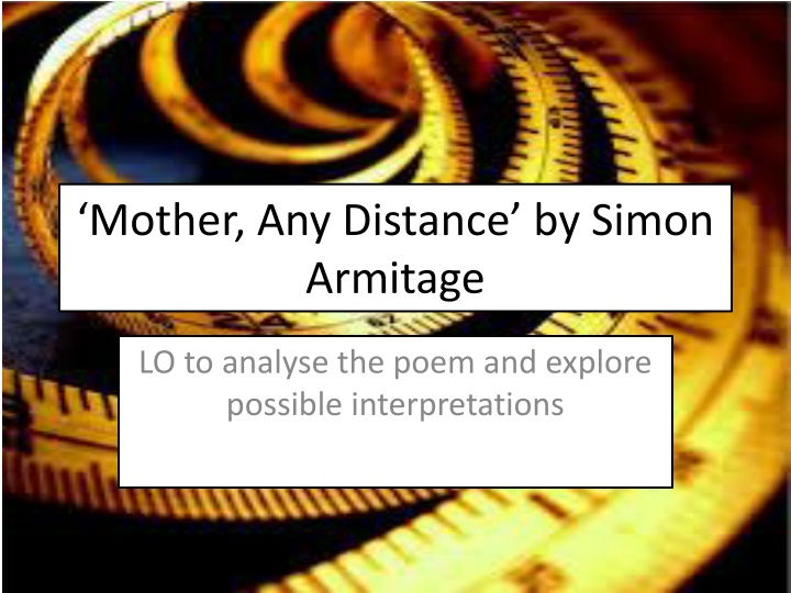 mother any distance by simon armitage n.w