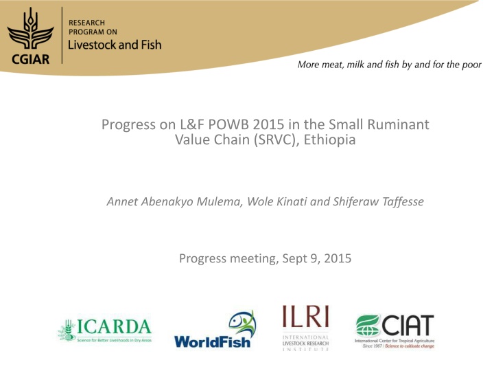 progress on l f powb 2015 in the small ruminant n.w