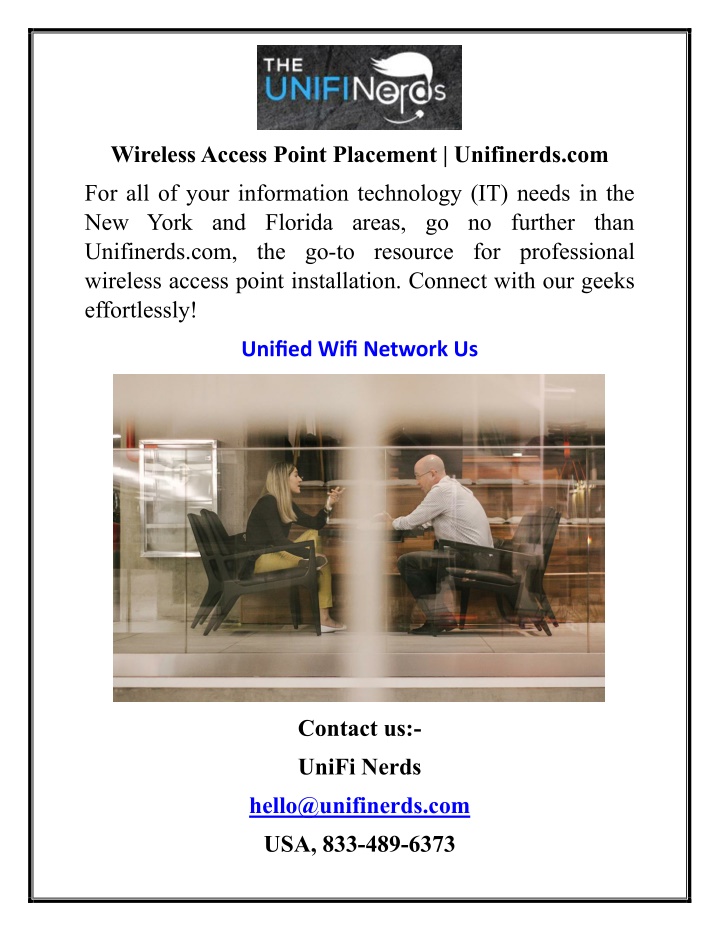 wireless access point placement unifinerds com n.w
