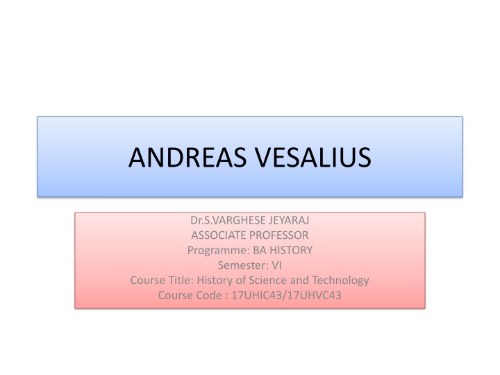 andreas vesalius n.w
