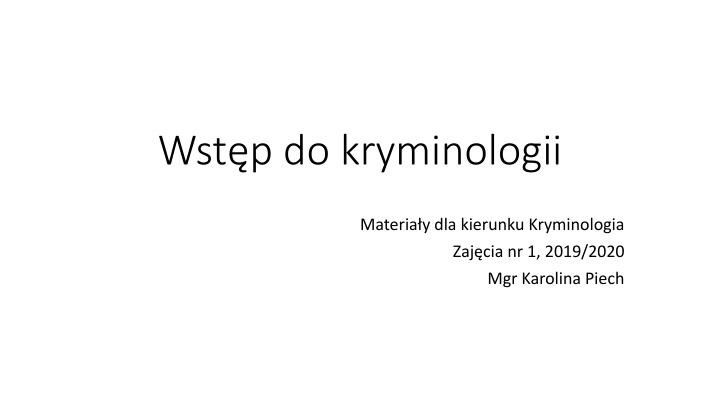 wst p do kryminologii n.w