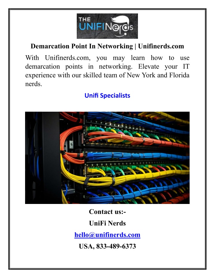 demarcation point in networking unifinerds com n.w