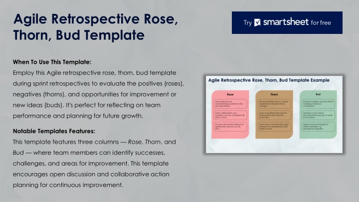 agile retrospective rose thorn bud template n.w
