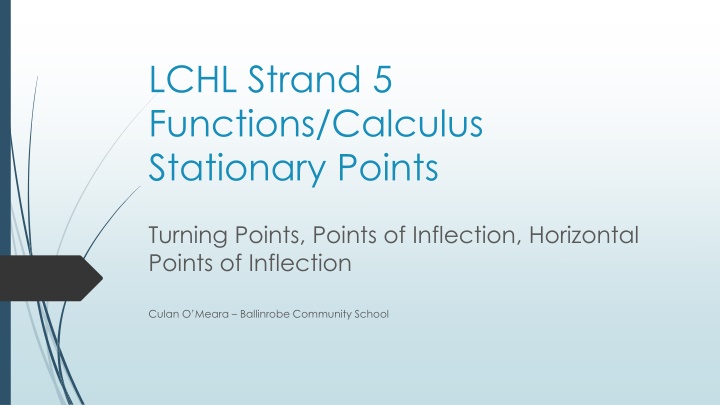 lchl strand 5 functions calculus stationary points n.w