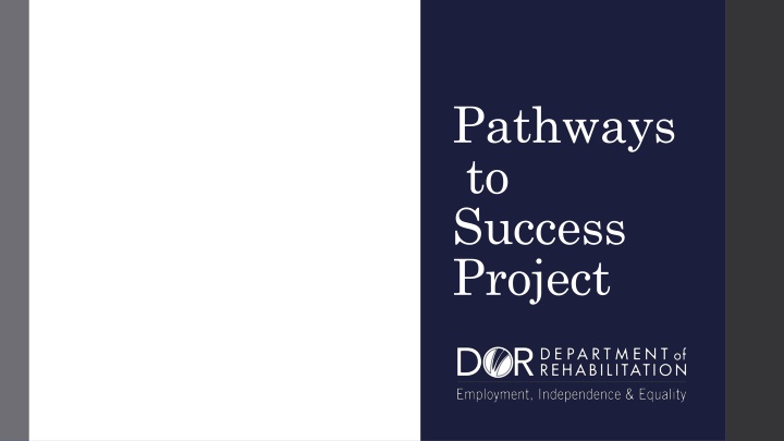Pathways to Success Project - Innovation Grant for Vocational Rehabilitation