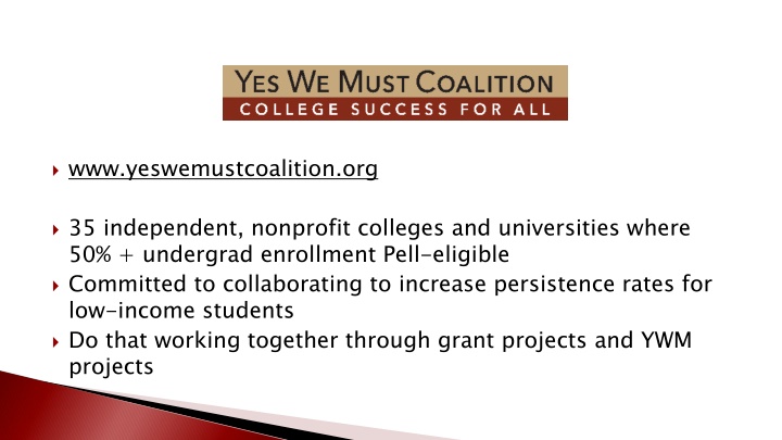 www yeswemustcoalition org n.w