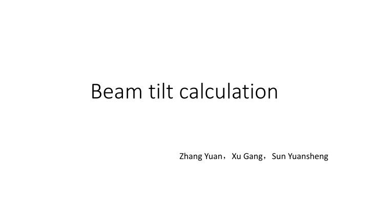 beam tilt calculation n.w
