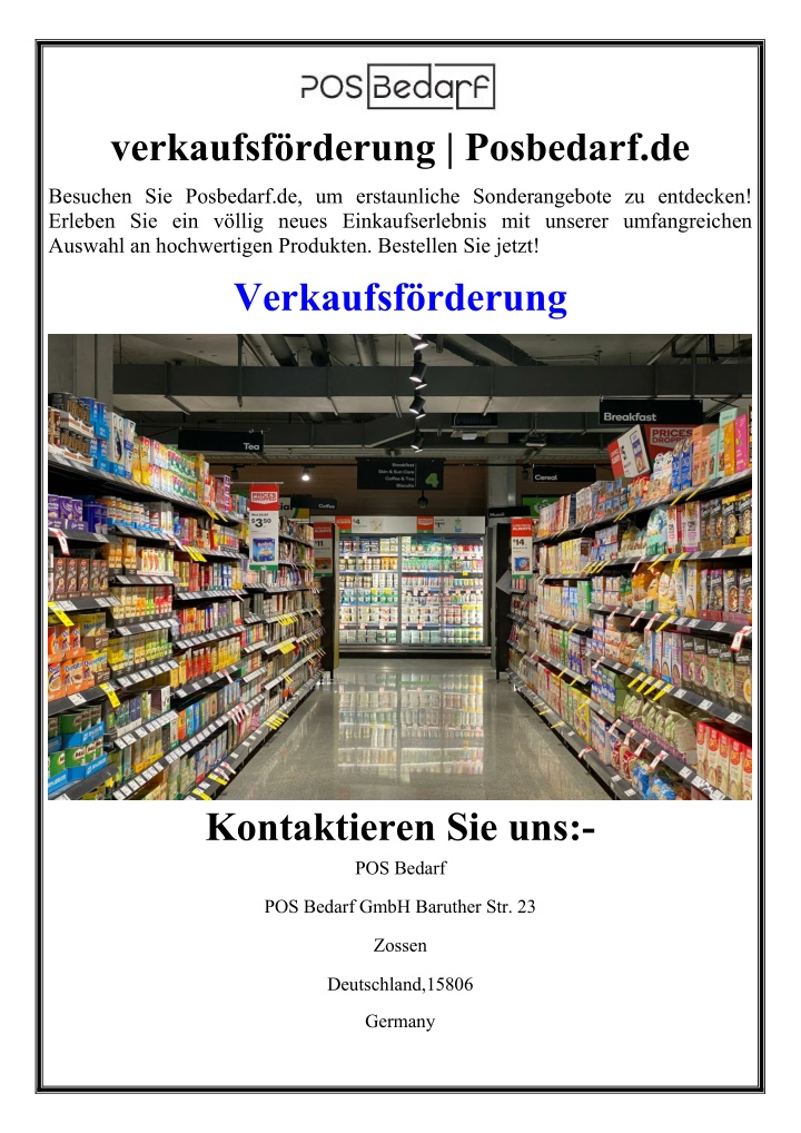 verkaufsf rderung posbedarf de n.w