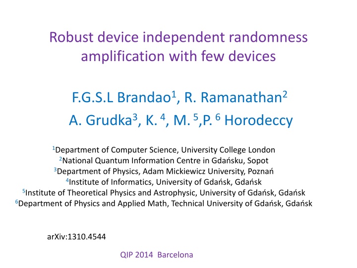 robust device independent randomness n.w