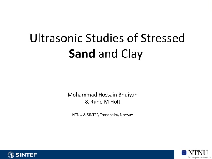 ultrasonic studies of stressed sand and clay n.w