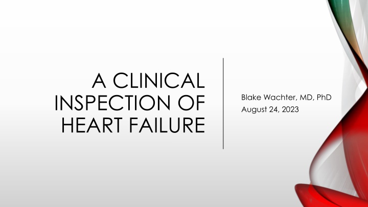 a clinical inspection of heart failure n.w