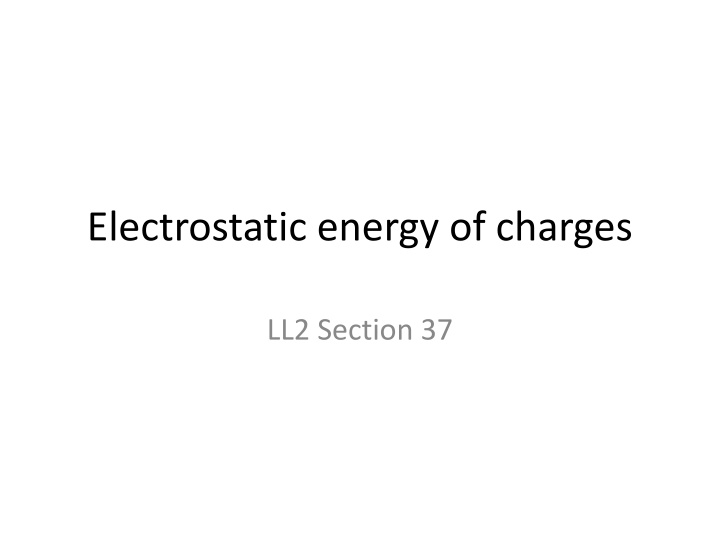 electrostatic energy of charges n.w