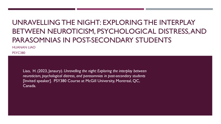 unravelling the night exploring the interplay n.w
