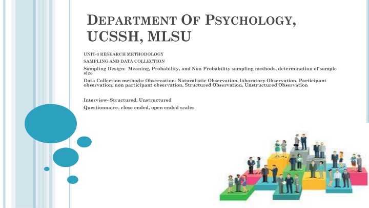 d epartment o f p sychology ucssh mlsu n.w