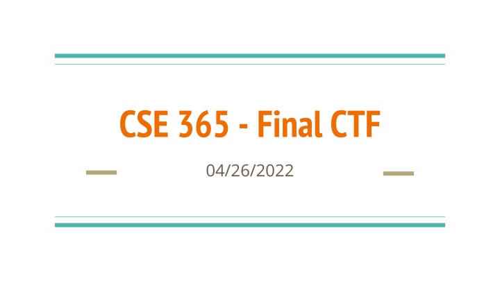 cse 365 final ctf n.w