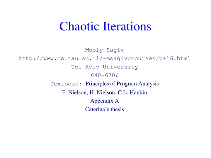 chaotic iterations n.w