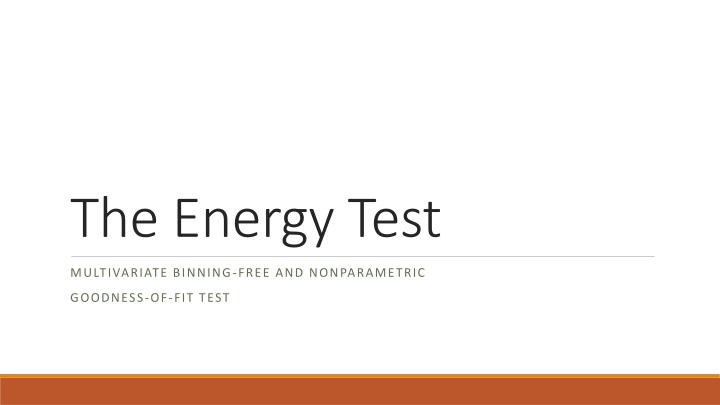 the energy test n.w