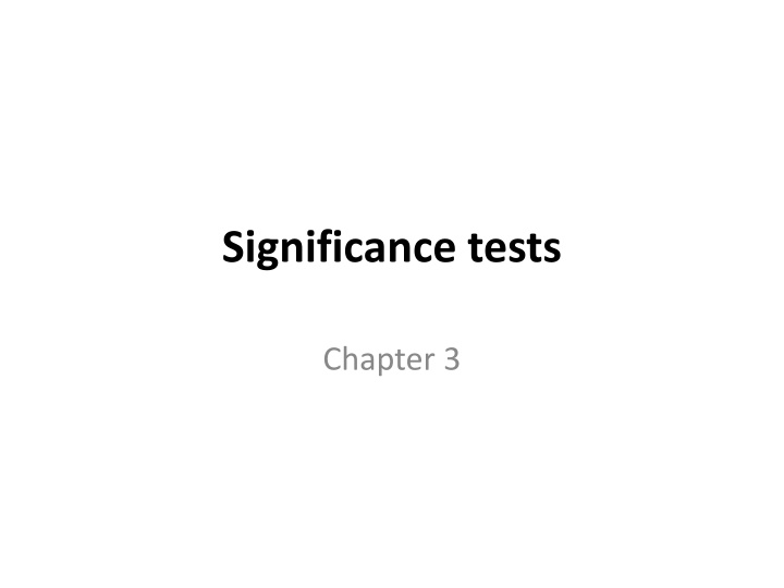 significance tests n.w