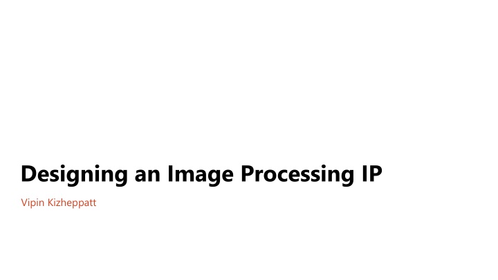 designing an image processing ip n.w