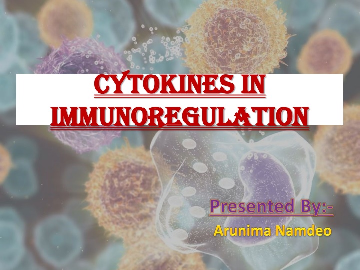 cytokines in cytokines in immunoregulation n.w