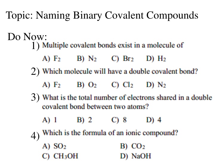 topic naming binary covalent compounds n.w