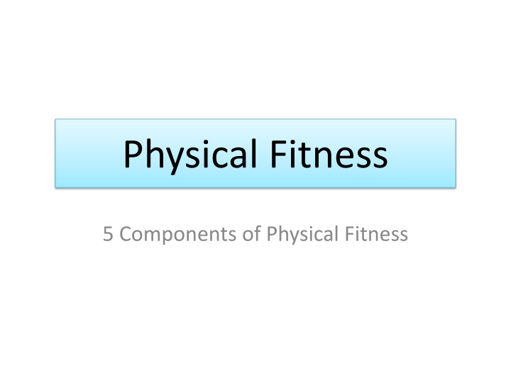 physical fitness n.w