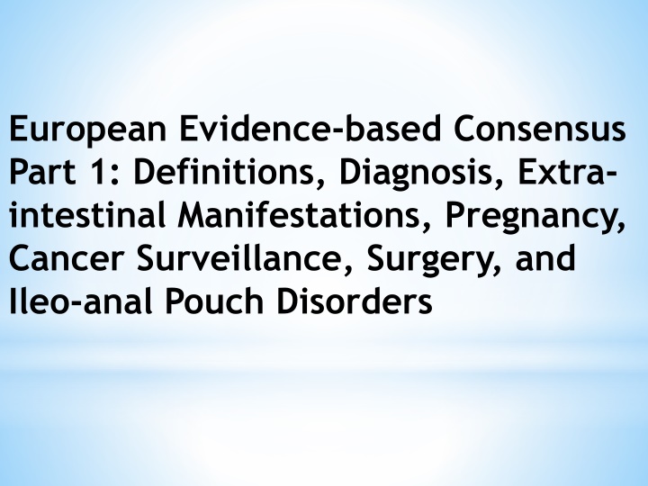 european evidence based consensus part n.w