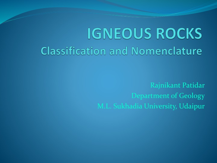 rajnikant patidar department of geology n.w
