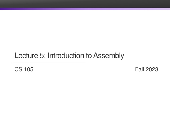 Introduction to Assembly Language Evolution: x86-64 Basics