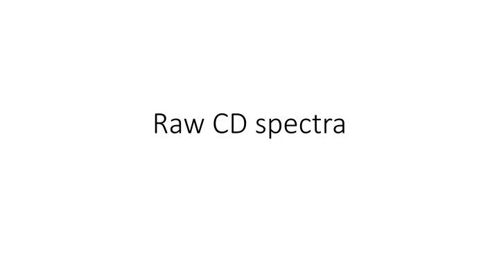 raw cd spectra n.w