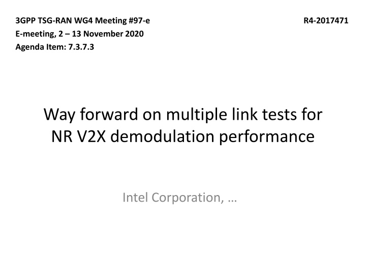 NR V2X Demodulation Performance Analysis for RAN4 Meeting