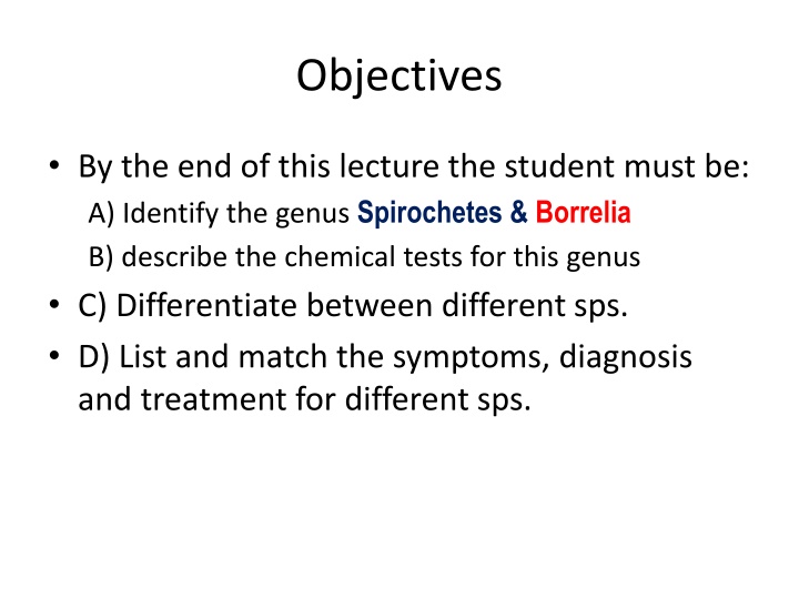 objectives n.w